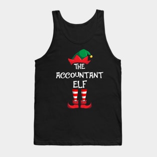 Accountant Elf Matching Family Christmas Tank Top